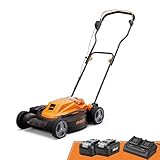 LawnMaster CLMF4819X 19-inch Brushless Cordless Lawn Mower with 2X24V MAX* 4.0Ah Battery and a Dual Charger 6 Cutting Position