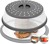 GDDGCUO 2 in 1 Microwave Cover For Food & Microwave Mat Set, as Non-Slip Bowl Holder, Collapsible Di