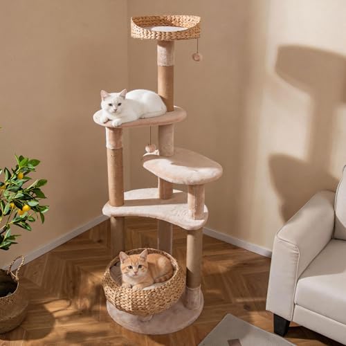 Árbol para gatos PETSITE 65 pulgadas con niveles y rascadores miniatura 3