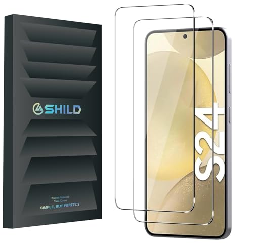Image of SHILD - (Pack 2 Perfect - Fits Design Tempered Glass For Samsung S24 | Tempered Glass Screen Protector For Galaxy S24 - HD /Anti Scratch /Fingerprint Working