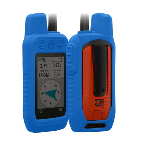 kwmobile Étui Compatible avec Garmin Alpha 300 / Alpha 200 - Housse de Protection en Silicone pour Navigateur GPS Pédestre - Bleu