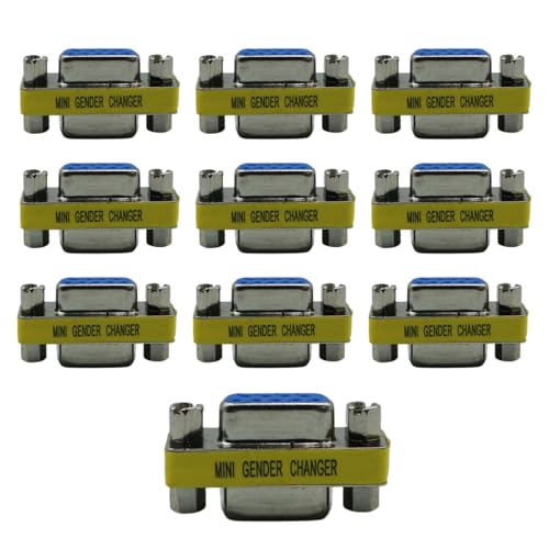 Voyoo 10pcs 9 Pin RS 232 DB9 Hembra a Hembra Cable Serie Gender Changer Acoplador Adaptador