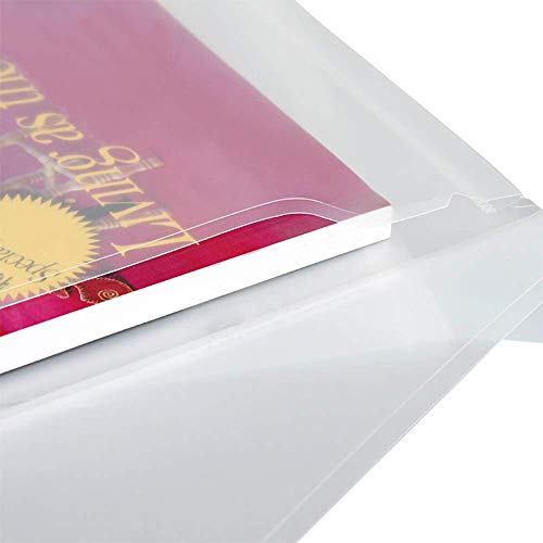 40Pcs Poly Envelope, Clear Plastic Waterproof Envelope Folder With Button Closure, Us Letter / A4 Size - Gtlzlz #TOP7
