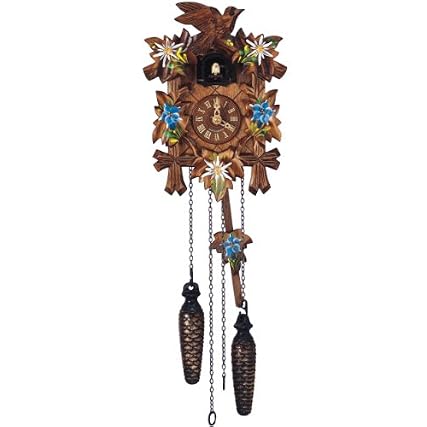Quartz Cuckoo Clock 5 Leaves, Bird, with Music product image