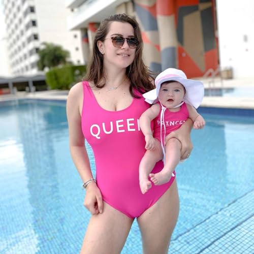 Image of IFFEI Family Matching Mommy and Me Swimsuits One Piece Swimwear Modest Bathing Suits Beachwear for Beach Pool Vacation