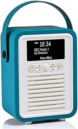 VQ Retro Mini DAB Radio with Bluetooth, Radio Alarm Clock with FM supportability. Mains and Battery Powered Portable DAB/DAB+ Digital Radio
