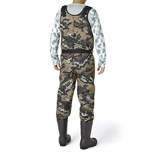 Bassdash Bare Camo Neoprene Chest Fishing Hunting Waders For Men With 600 Grams Insulated Rubber Boot Foot In 8 Sizes #TOP1