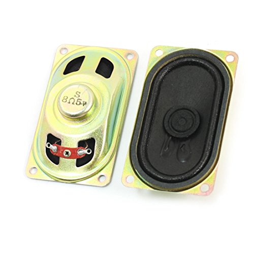 Aexit 2 Pcs Speaker Repair 70mm x 40mm LCD TV Audio Magnetic Speaker Loudspeaker 5W Speaker Repair Accessories 8 Ohm