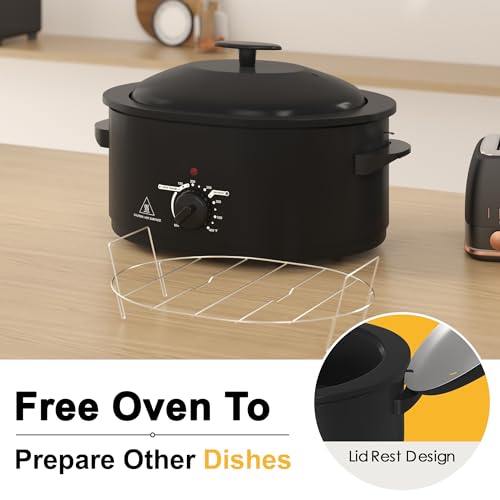 image for Kiss the Water 8 QT Electric Roaster Oven with Self-Basting Lid, Turke