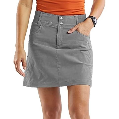 Aurgelmir Women's Casual Mid Rise Golf Hiking Skorts Athletic Running Relaxed Fit Tennis Skirts with Shorts Pockets Grey Cover