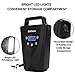 akface Tire Inflator Portable Air Compressor, Fast Inflation DC 12V 150PSI Car Tire Pump for Car Tires with Emergency LED Light LCD Display Overheat Protection Auto Shut Off Feature, Black