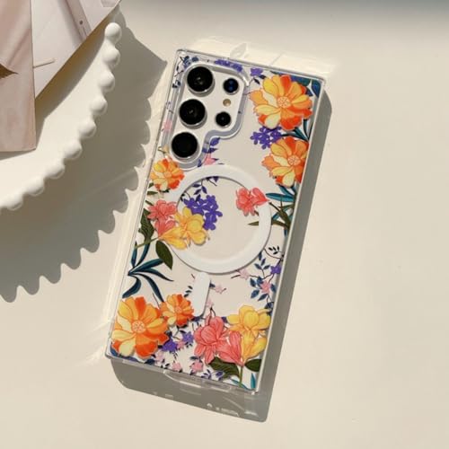 Galaxy S25 Plus �p �P�[�X Magsafe�Ή� �ԕ� �����p �K�[���Y �X���� �L���[�g �n�[�h�o�b�N �y�� TPU �����h�~ �V���v�� ���� ���΂݂Ȃ� �����Y�ی� �M�����N�V�[s25 Plus �P�[�X ������� �S�ʕی� ���^ �w��h�~