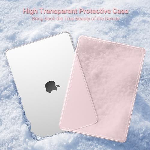 MOSISO Compatible with MacBook Air 13 inch Case M5 2026 M4 2025 M3 M2 2024-2022 A3449 A3240 A3113 A2681, Scratch-Resistant Shock-Absorbent Reinforced Hard Shell for MacBook Air 13.6 Case, Pink by MOSISO - Used condition - Image 4