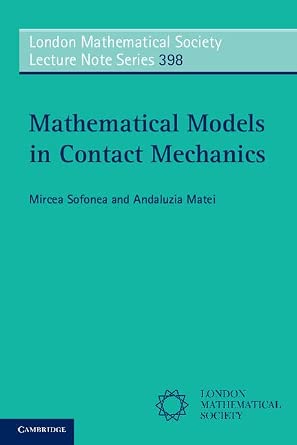 Mathematical Models in Contact Mechanics: 398-Wow! eBook