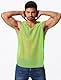 Netzhemd Herren Netzoberteil Netzshirt Männer Unterhemden Muskelshirts Achselshirts Herrenunterhemdem Tank Top Tanktop Vest Unterziehshirt Sexy Unterwäsche Clubwear Rave Kinky Outfit Grün S