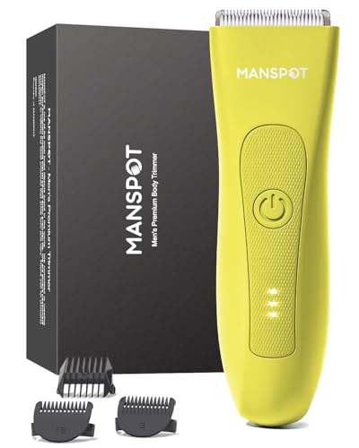 MANSPOT Intimrasierer Mann, Manscaped Körperrasierer Herren Wasserdicht, Rasierer Herren Intimbereich Typ-C Bodygroom Nass Trocken Intim Rasierer Männer für Beine Brust Achselhöhle