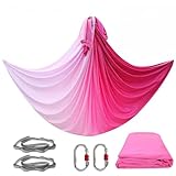 für Erwachsene Aerial Yogatuch Hängematte | Vertikaltuch | Trapez | Yogatuch zum Aufhängen | Aerial Silks | Akrobatik Tuch | Yoga Hochelastischer Stretching Band(5M*2.8M) (4)