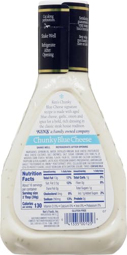 carbs in ken's blue cheese dressing Amazon.com : Ken's Foods Chunky Blue Cheese Dressing, 16 oz : Grocery &  Gourmet Food