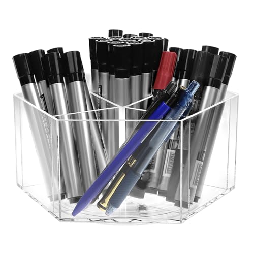 Rangement de marqueurs rotatif 360° pour optimiser le bureau