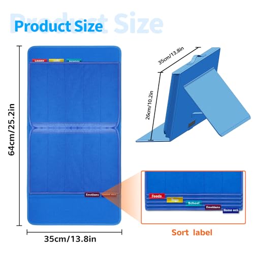 Boczif Visual Communication Book, Nonverbal Communication Board, Autism Language Vocabulary Learning Materials, Speech Articulation Therapy Cue Cards for Kids, Toddler Behavior Book for Home School - Image 7