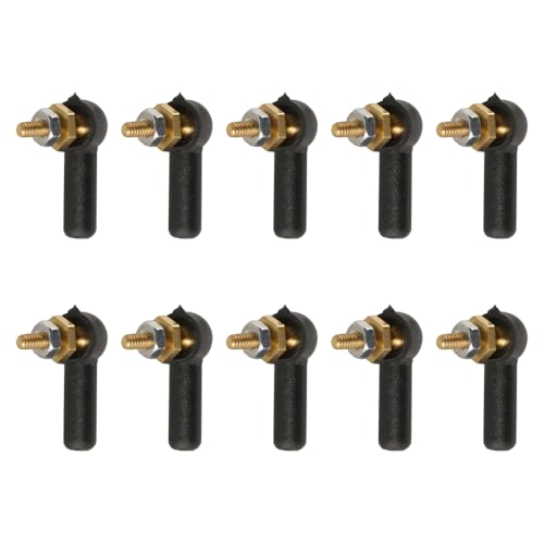 Tiardey 10er Pack 2mm/M2 Gestängeende Spurstangenkopf Metall Kugelkopf Positionierungskugelkopf passend für Modellservos