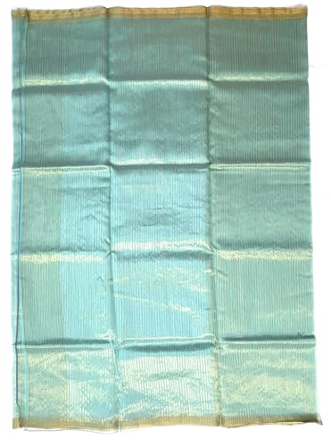 Generic turquoise chanderi silk saree – image 4