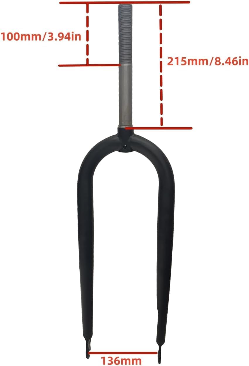 26 inch Bicycle Fork 1" Threaded Rigid Fork for MTB Road Cruiser Bike