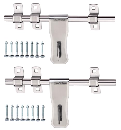 Image of Smart Shophar Stainless Steel Lonely Aldrop 10 Inches Silver Pack of 2 / Modern and Look /Smooth Operation /Suitable for Wooden Doors