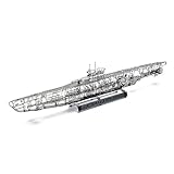 Jasmine Model U-Boat Untersee-Boot Submarine Type VIIC 1/350 3D Metal Puzzle DIY Full Structure...