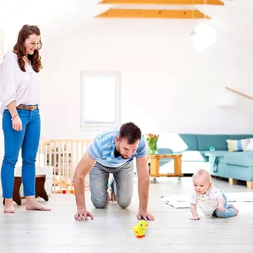 Ding Yongliang Ostern Aufzieh Huhn Spielzeug,Osterdeko Küken, 4 Stück Huhn Spielzeug Geschenk Geht für Kleine Junge Und Mädchen, küken Spielzeug Oster, Osterkorb Füllstoffe (Zufällige Farbe)