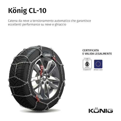 KÖNig CL-10 070 - Catene Da Neve, 1 Paio - 2