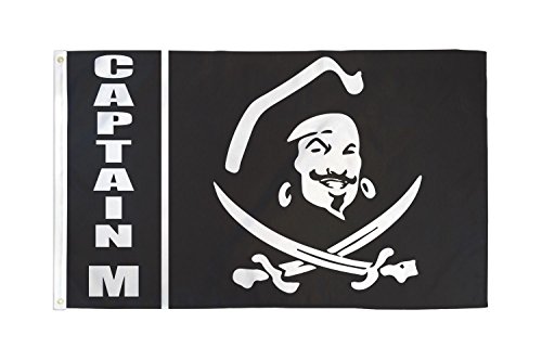 Az Flag Bandiera Pirata Capitano Morgan 150X90Cm - Bandiera Dei Pirati - Teschio 90 X 150 Cm