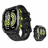 Military Smart Watch for Men Rugged Smartwatch Fitness Watch with Outdoor Activity Tracker Heart Rate Monitor Sleep Monitor Long Battery Life 2ATM for Android iOS Green