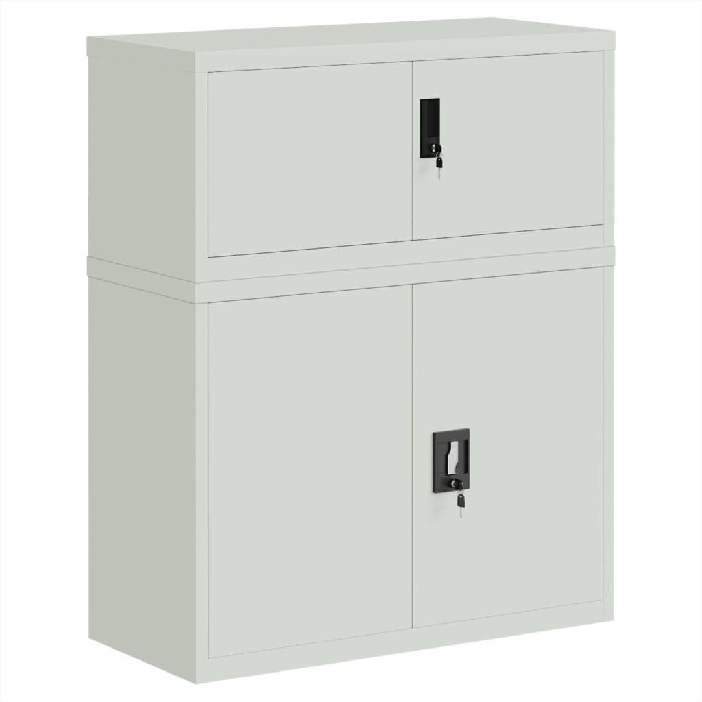 File Cabinet Light Grey Powder-Coated Steel Durable Storage Locker 35.4 x 15.7 x 43.3 in Locking Storage Cabinet for Office Home Use Vertical Locker