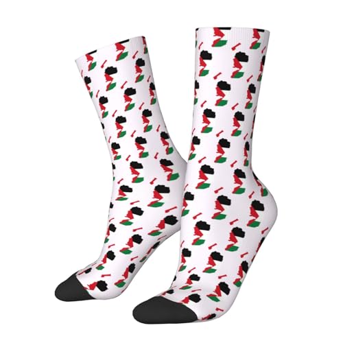 Palestine Terrain Map Socks For Men Women