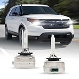 D3S Xenon HID Headlight Bulbs 6000K Cool White 35W Compatible with 2011-2015 Ford Explorer Mustang Edge Flex Taurus, D3S C1 Replacement Bi-Xenon Lights Headlamps Projector Lights, Pack of 2