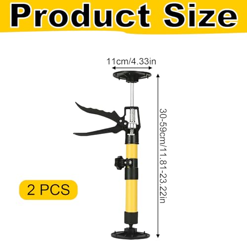 GZDILUOGS 2 Stück Deckenstütze, Zargenspanner Montagestütze Türzargenspanner 30-59 cm Teleskopstange Einhandstütze Türspanner 50 kg Tragkraft Teleskopstützen für Türzargen Schränken