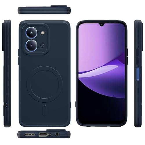 Image of Back Cover | MagFit Ring Design (Non-Magnetic) | Shockproof Case | Anti-Slip Grip | Raised Camera Edges | Slim Protective Case for Mi Redmi 15C 4G / Poco C85 4G (Steel Blue)