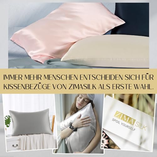 Seiden-Kopfkissenbezug ZIMASILK aus 100% Maulbeerseide