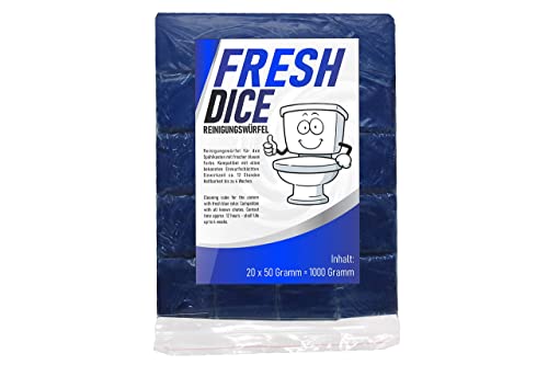 Lot de 20 tablettes de chasse d'eau pour WC Bleu Tab Cube