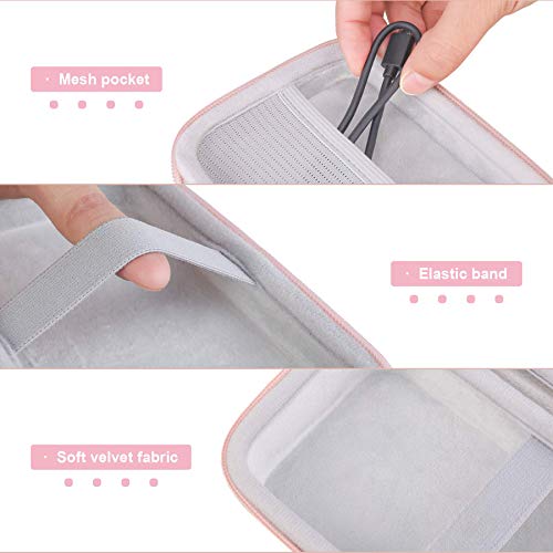 Canboc Hard Case For Prograce/Ourlife/Dragon Touch/Agoigo/Bryseten And More Kids Waterproof Camera, Underwater Digital Video Camera Bag, Mesh Pocket Fit Cable And Other Accessories, Rose Gold #TOP2