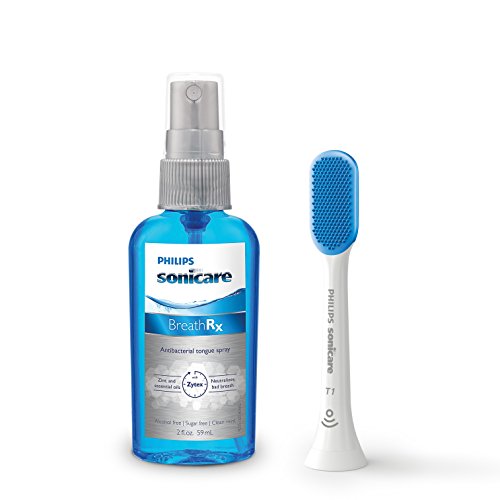Preisvergleich Produktbild Philips tonguecare + Pack Bürstenkopf / Spray Weiß