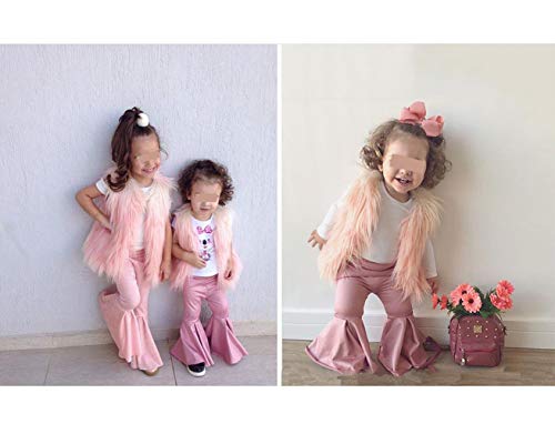 Xbtclxebco Toddler Girl Faux Fur Vest Coat Winter Warm Waistcoat Outerwear (0-6 Months, Pink) #TOP1