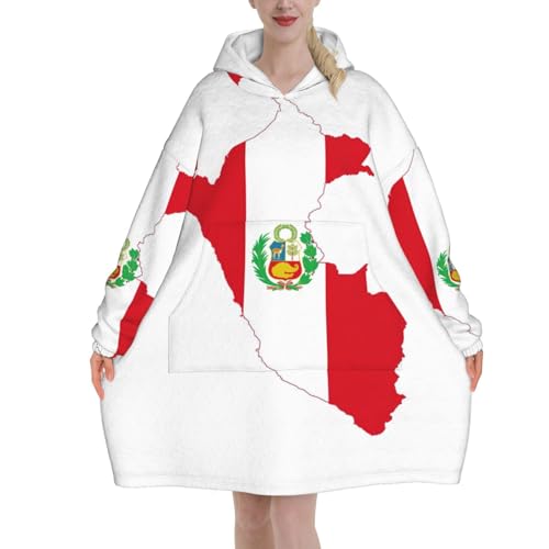 Couverture à capuche contre le froid avec manches et poche géante
