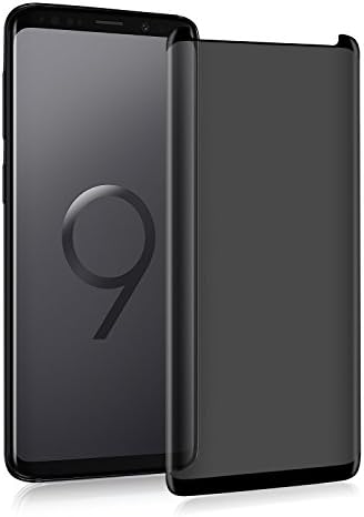 YCFlying Privacy Tempered Glass Galaxy S9 Screen Protectors, (Case Friendly Updated Design) 3D Curved Anti-Spy Screen Protectors for Samsung Galaxy S9 Black