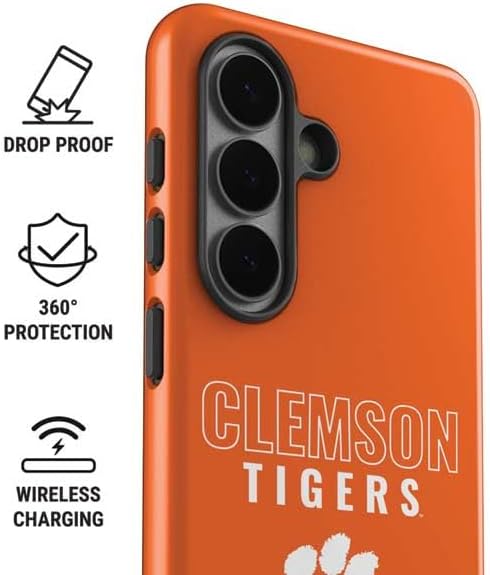 Skinit Impact Phone Case Compatible with Galaxy S26 Plus - Officially Licensed Clemson University Tigers Logo Design