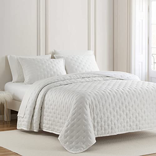 HiEnd Accents Eucalyptus 3 Piece Quilt Set, Shabby Chic Bedding,