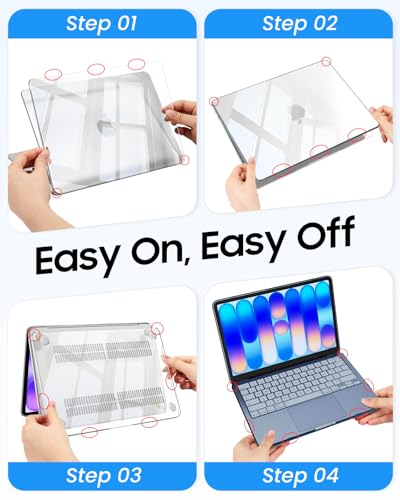 Image of Saco MacBook Neo Case 13 Inch A3404 (2026) - Crystal Clear Hard Shell Cover, Ultra Slim Lightweight Snap-On Protective Case for MacBook Neo with A18 Pro Chip