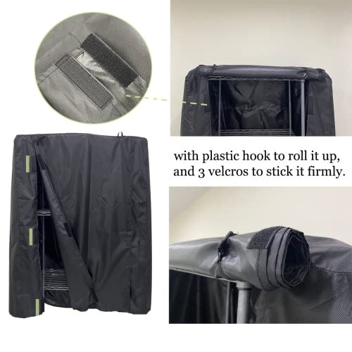 Image of J&C Large Bird Cage Cover 420D Bird Cage Covers Heavy Duty Birdcage Cover Waterproof Bird Cage Covers for Night Blackout Sunlight Patio Birdcage Covers