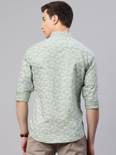 Image of Majestic Man Custom Abstract Printed Pure Cotton Slim Fit Casual Shirt